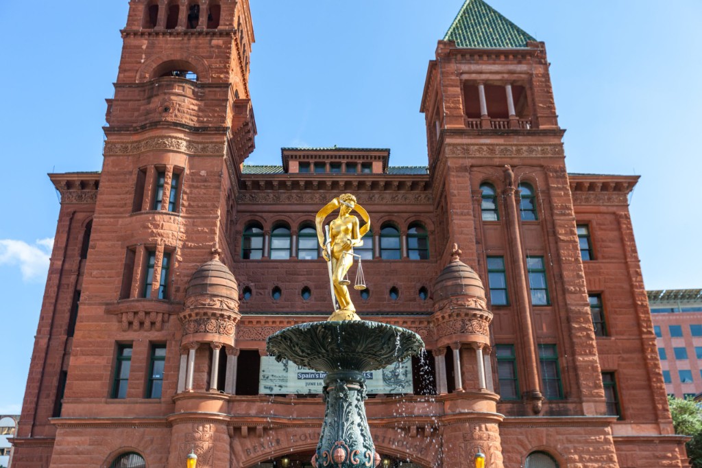 The historic Bexar County Courthouse in downtown San Antonio, Texas